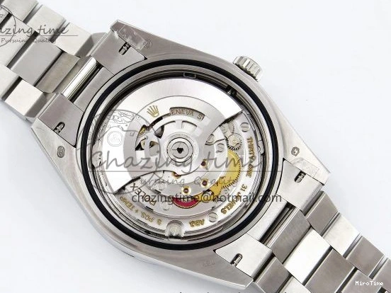 MiroTime 0108 DayDate 40 SS JDF 904L Steel White Roman Dial on President Bracelet VR3255 V3 (Gain Weight) Resilient 1424